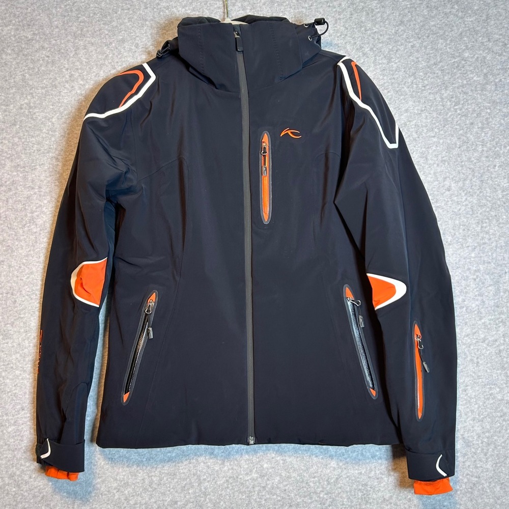 KJUS Formula Women's Ski Jacket 40 Medium Black Orange Dermizax Thinsulate RECCO